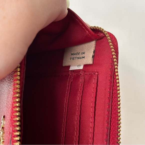 Coach Long Zip Around Wallet Women's Red - Picture 6 of 9